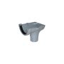 FloPlast Half Round Gutter Stopend Outlet - 112mm Grey