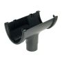 FloPlast Cast Iron Effect Deepflow/ Hi-Cap Gutter Running Outlet - 115mm x 75mm - Pack of 2