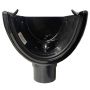 FloPlast Deepflow/ Hi-Cap Gutter Stopend Outlet - 115mm x 75mm Black