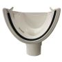 FloPlast Deepflow/ Hi-Cap Gutter Stopend Outlet - 115mm x 75mm White