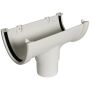 FloPlast Deepflow/ Hi-Cap Gutter Running Outlet for 80mm Downpipe - 115mm x 75mm White