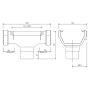 FloPlast Square Gutter Running Outlet - 114mm Black