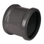 FloPlast Ring Seal Soil Coupling Double Socket - 110mm Anthracite Grey