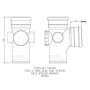 FloPlast Ring Seal Soil Access Branch - 92.5 Degree x 110mm Black