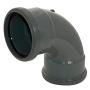 FloPlast Ring Seal Soil Bend Double Socket - 92.5 Degree x 110mm Anthracite Grey