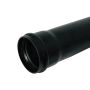 FloPlast Ring Seal Soil Pipe Single Socket - 110mm x 3mtr Black - Pack of 2