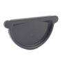 Galeco Steel Gutter External Stopend - 120mm Graphite Grey