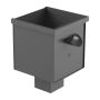 Galeco Square Steel Gutter Hopper - European Style- Black