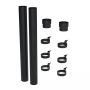 Galeco Steel Round Socket Downpipe Kit Black - 87mm Diameter