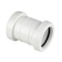 FloPlast Push Fit Waste Coupling - 40mm White - Pack of 2