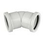 FloPlast Push Fit Waste Bend - 135 Degree x 40mm White - Pack of 2