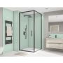Wetwall Bathroom Wall Panel - 2440mm x 1220mm x 4mm - Terra Grey / Seabreeze Green