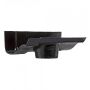 Cast Iron Ogee Gutter Running Outlet - 100mm for 75mm Downpipe Black