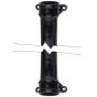 Cast Iron Round Eared Downpipe - Socket Both Ends - 75mm x 1829mm Black