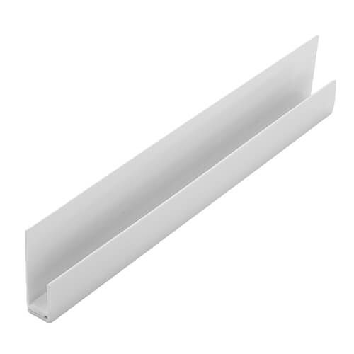 Guardian Internal Cladding 2 Part Starter/Edge Trim U Channel - 2700mm x 8/10mm White - For Bathrooms/ Showers/ Kitchens/ Ceilings