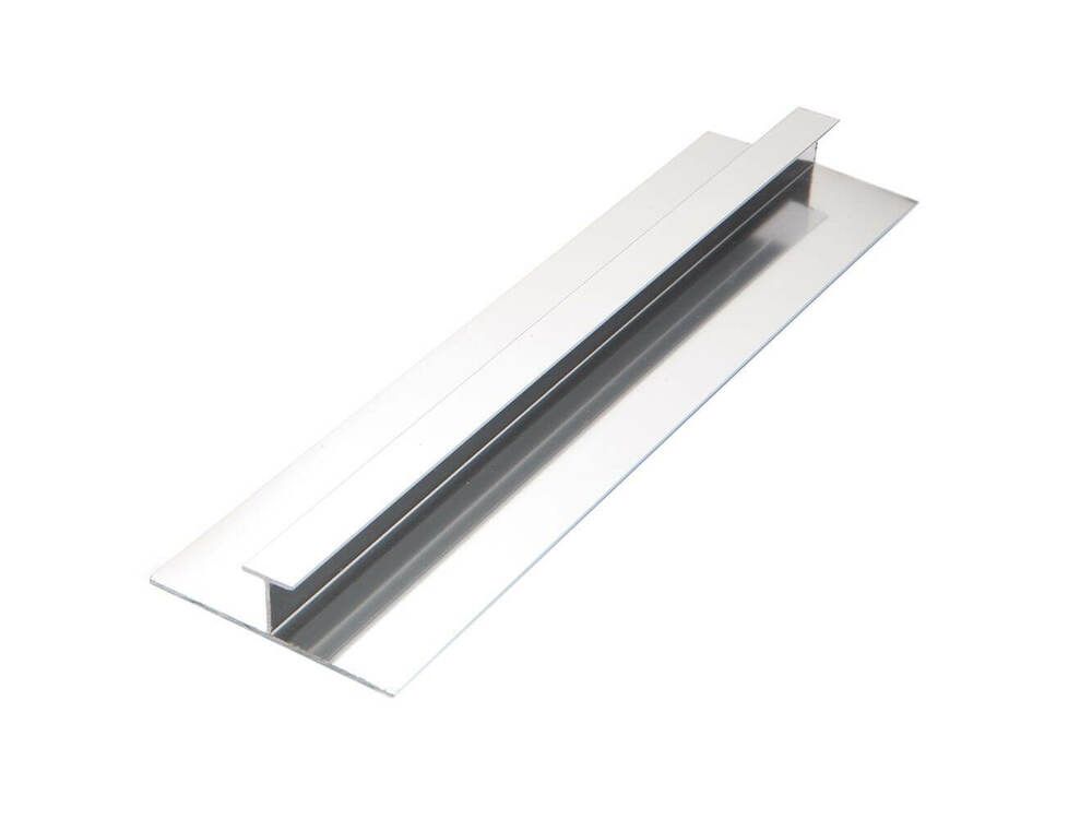 Guardian Internal Cladding Aluminium Division Bar H Trim - 2600mm x 10mm Panels Chrome - For Bathrooms/ Showers