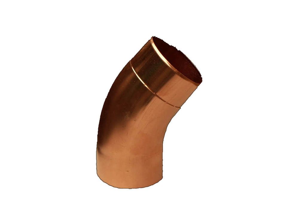 Copper Round Downpipe Bend - 40 Degree x 80mm