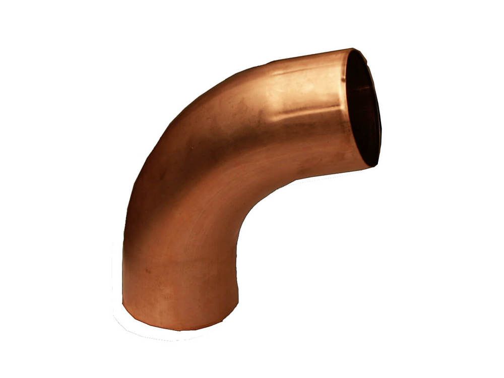 Copper Large Round Downpipe Bend - 72 Degree x 100mm