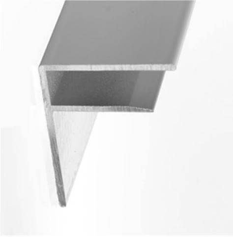 Aluminium F Section - 10mm x 4mtr White