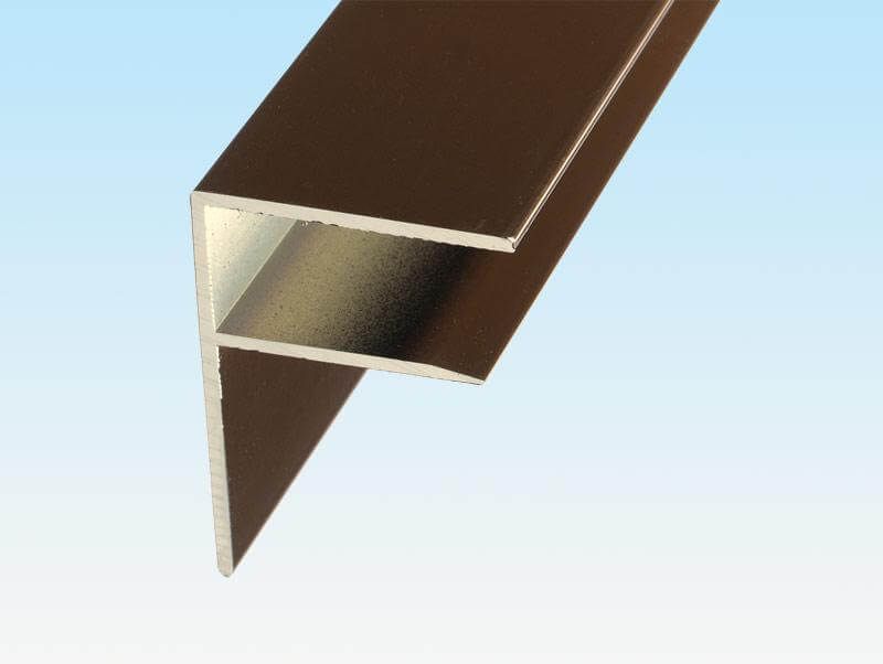 Aluminium F Section - 16mm x 4mtr Brown