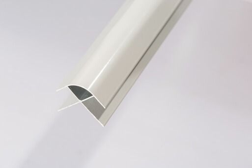 Storm Internal Cladding Aluminium External Corner - 2400mm x 10mm White - For Bathrooms/ Showers