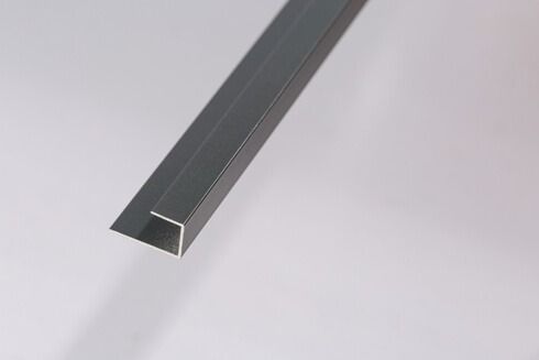Storm Internal Cladding Aluminium Starter/Edge Trim U Channel - 2400mm x 10mm Black - For Bathrooms/ Showers
