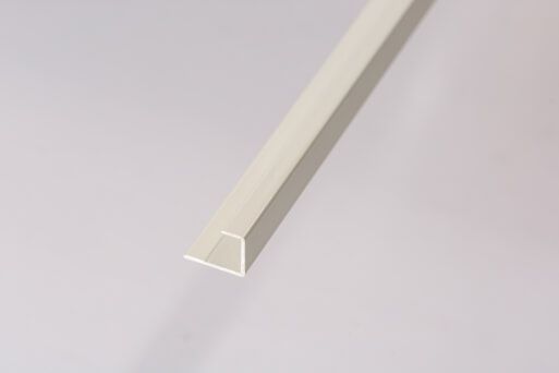 Storm Internal Cladding Aluminium Starter/Edge Trim U Channel - 2400mm x 10mm White - For Bathrooms/ Showers