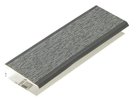 FloPlast Shiplap Cladding Two Part Top Edge Trim - 5mtr Anthracite Grey Woodgrain