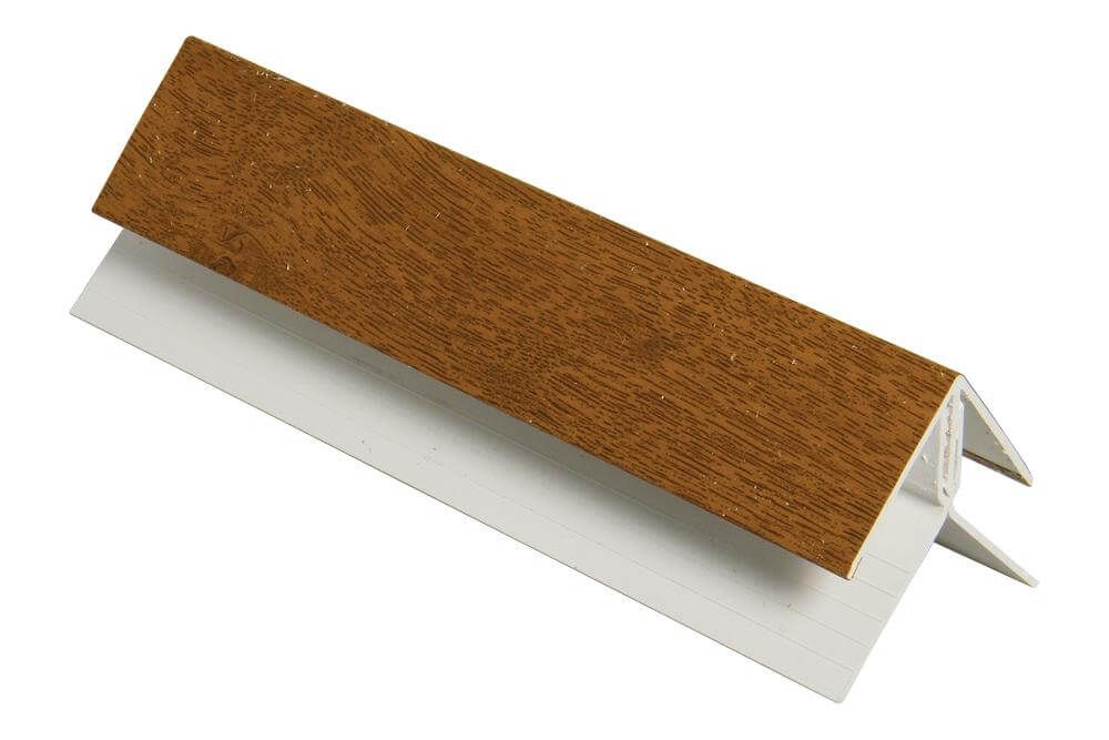 FloPlast Shiplap Cladding Internal Corner 5mtr Golden Oak