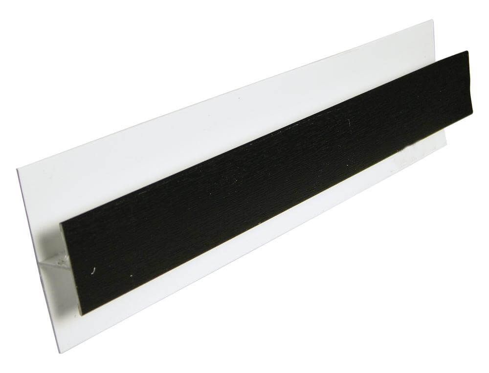 Shiplap Cladding Centre Joint Trim - 5mtr Black Ash Woodgrain