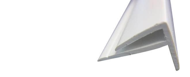 Hygiene Cladding External Corner - for 2-3mm Sheets x 3mtr Length White