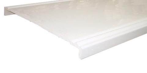 Ogee Cover Board Box End - 404mm x 9mm x 1.25mtr White