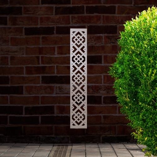 Steel Privacy Screen Diamond - Wall Mounted - 1800mm x 300mm Stainless Steel