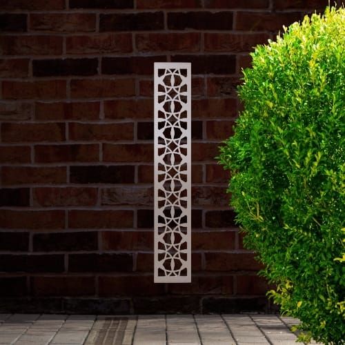 Steel Privacy Screen Morroco - Wall Mounted - 1800mm x 300mm Stainless Steel