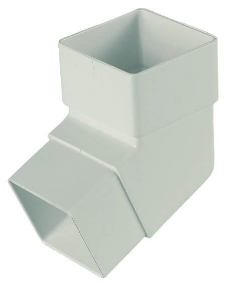 FloPlast Square Downpipe Offset Bend - 112 Degree White