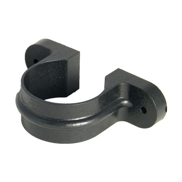 FloPlast Round Downpipe Clip - 68mm Cast Iron Effect