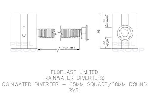 FloPlast Rain Diverter - White