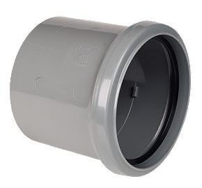 FloPlast Ring Seal Soil Coupling Single Socket - 110mm Grey