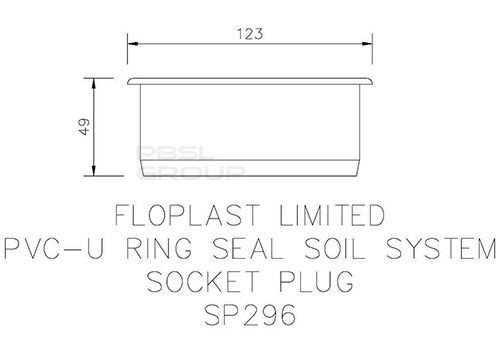 FloPlast Ring Seal Soil Socket Plug - 110mm White