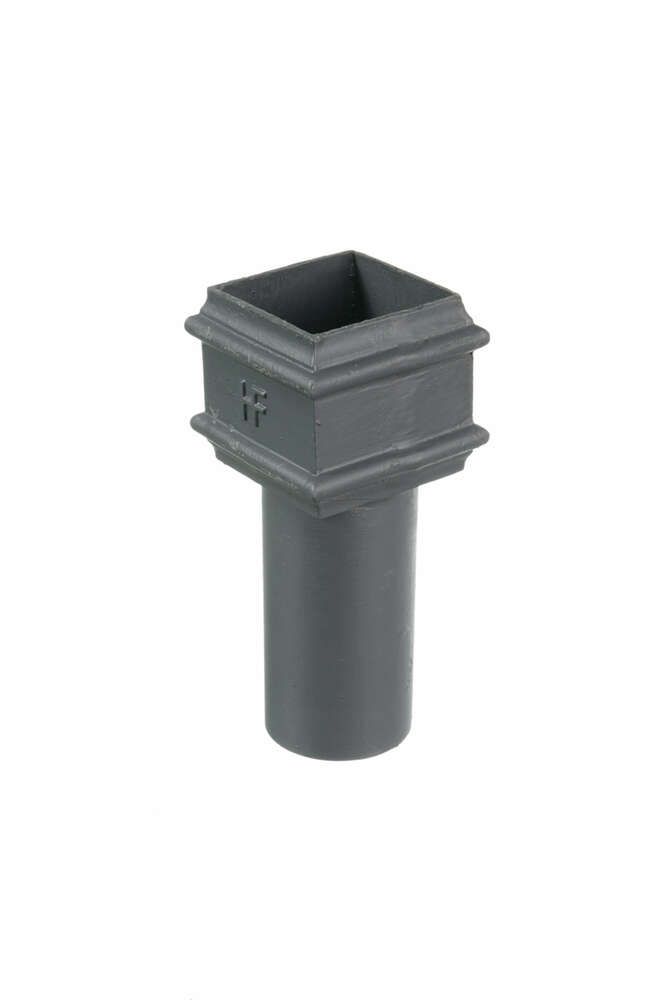 Cast Iron Square to Round Gutter Connector - 100mm Primed
