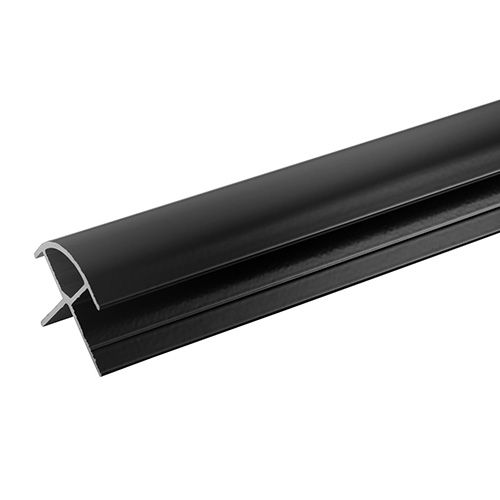 Compact Shower Wall External Angle Trim - 2450mm Black