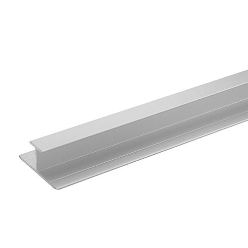 Compact Shower Wall H Trim - 2450mm Satin Silver