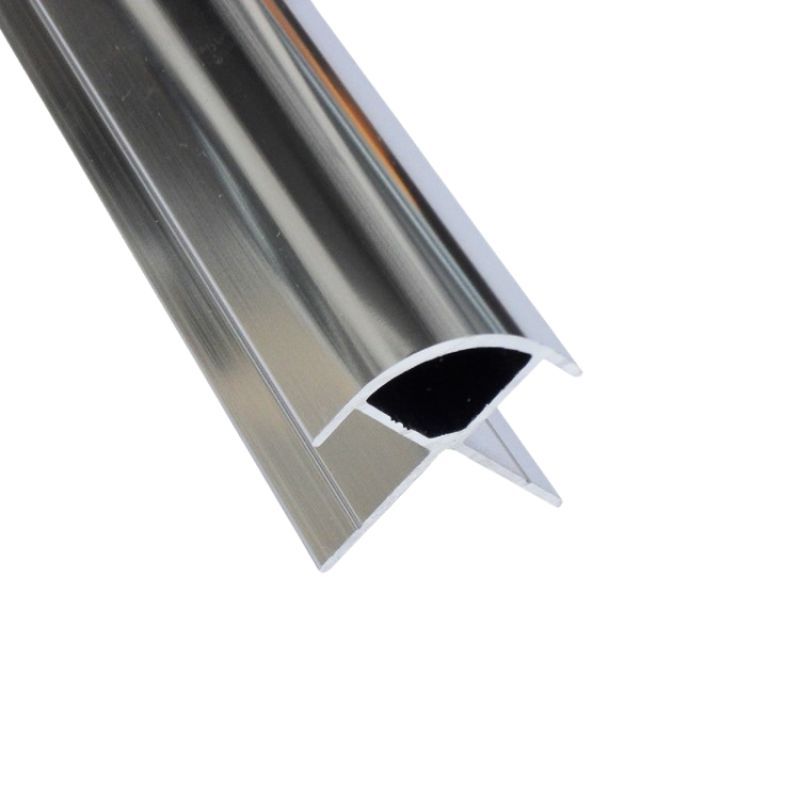 Laminate Wall Panel External Corner Trim - 2420mm Silver