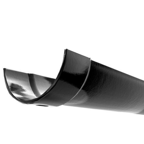 Cast Iron Half Round Gutter - 125mm x 1829mm Black