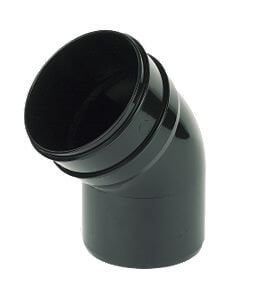 FloPlast Industrial/ Xtraflo Downpipe Solvent Weld Offset Bend Bottom - 110mm Black