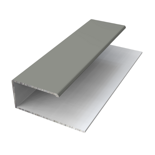 Natura Cladding Aluminium J Edge Trim - 5mtr For Grey Cedar - Pack of 2