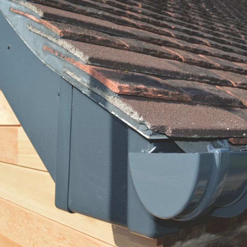 200mm Anthracite Grey Woodgrain Fascia Board - 18mm x 5mtr