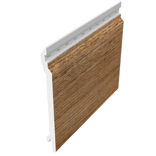 Naturale Wood Effect Cladding With V-Groove - 150mm x 5mtr Malted Oak ...