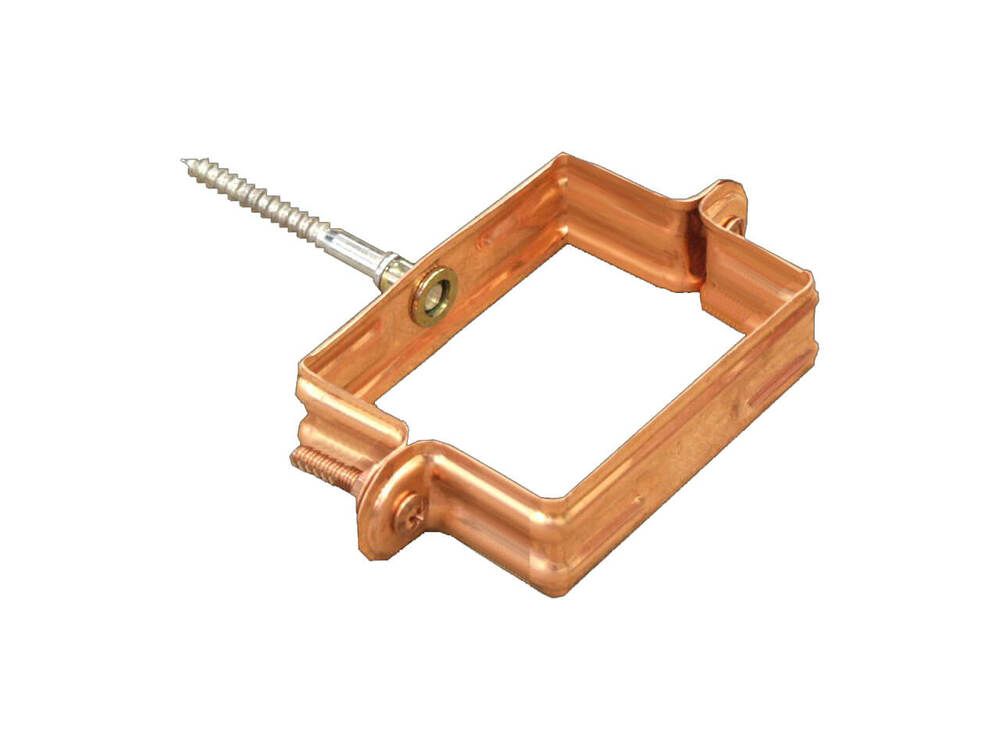 Copper Square Downpipe Clip - 80mm x 80mm