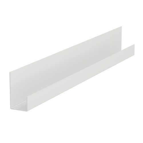 Fibre Cement Cladding Aluminium End Profile - 3mtr White